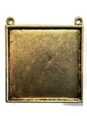 🔥$1 Clearance Large Goldtone Square Cabochon Pendant Tray 48mm x 48mm (1pc)